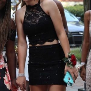 two piece homecoming dress